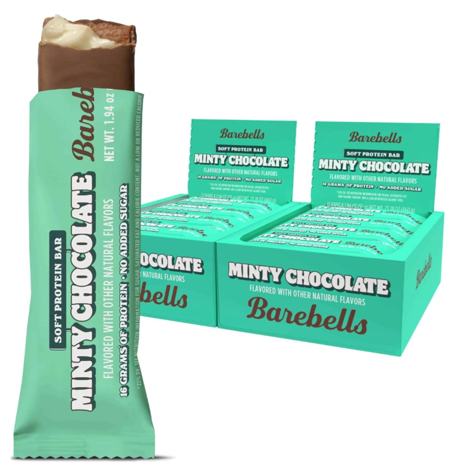 image:imageBarebells Protein Bars Peoples Choice Variety Pack 24 Bars 2 Packs of 12 20g High Protein Treats Chocolate Nutrition Bars with No Added Sugar OnTheGo Breakfast or PostWorkout SnackMinty Chocolate