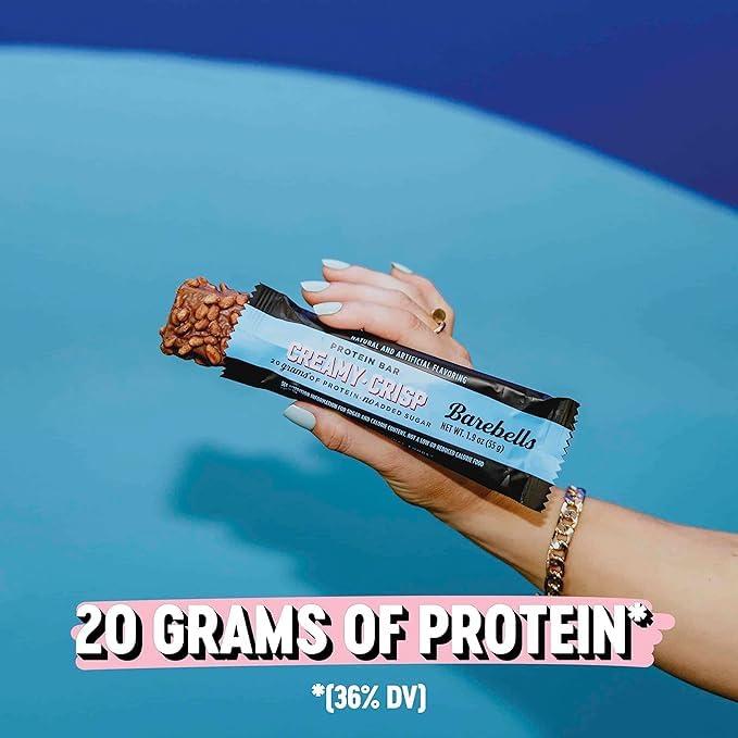 image:imageBarebells Protein Bars Peoples Choice Variety Pack 24 Bars 2 Packs of 12 20g High Protein Treats Chocolate Nutrition Bars with No Added Sugar OnTheGo Breakfast or PostWorkout SnackCreamy Crisp