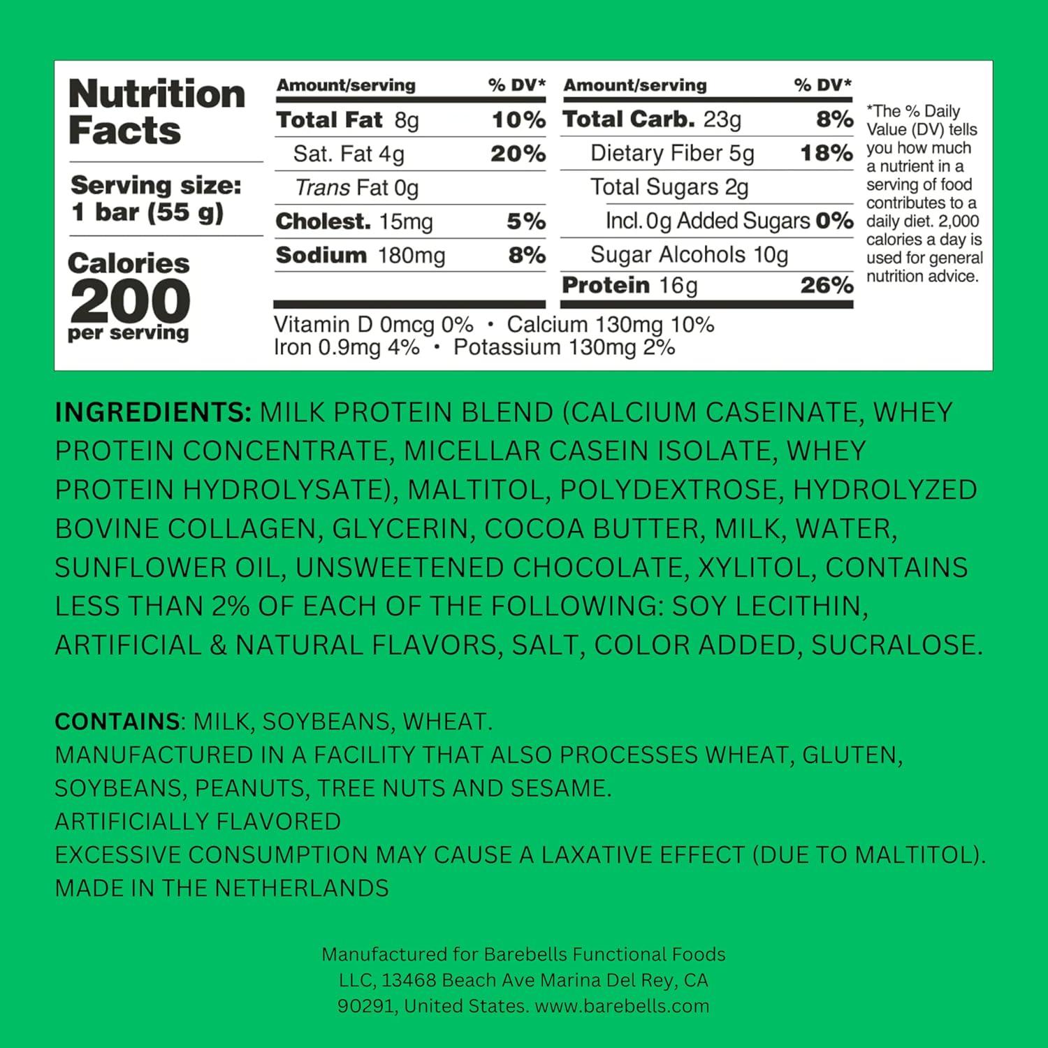 image:imageBarebells Protein Bars Peoples Choice Variety Pack 24 Bars 2 Packs of 12 20g High Protein Treats Chocolate Nutrition Bars with No Added Sugar OnTheGo Breakfast or PostWorkout SnackBanana Caramel