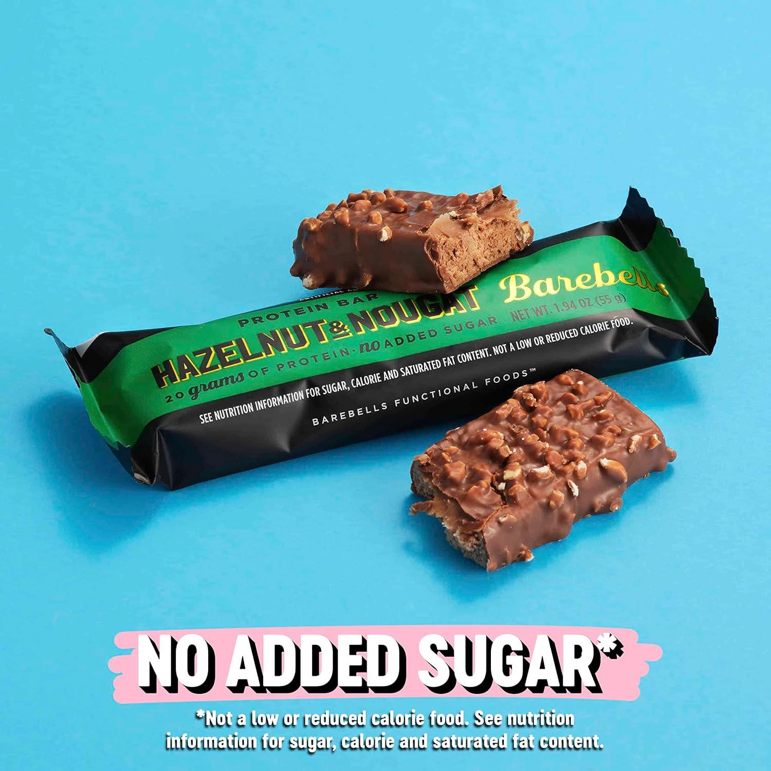 image:imageBarebells Protein Bars Peoples Choice Variety Pack 24 Bars 2 Packs of 12 20g High Protein Treats Chocolate Nutrition Bars with No Added Sugar OnTheGo Breakfast or PostWorkout SnackHazelnut