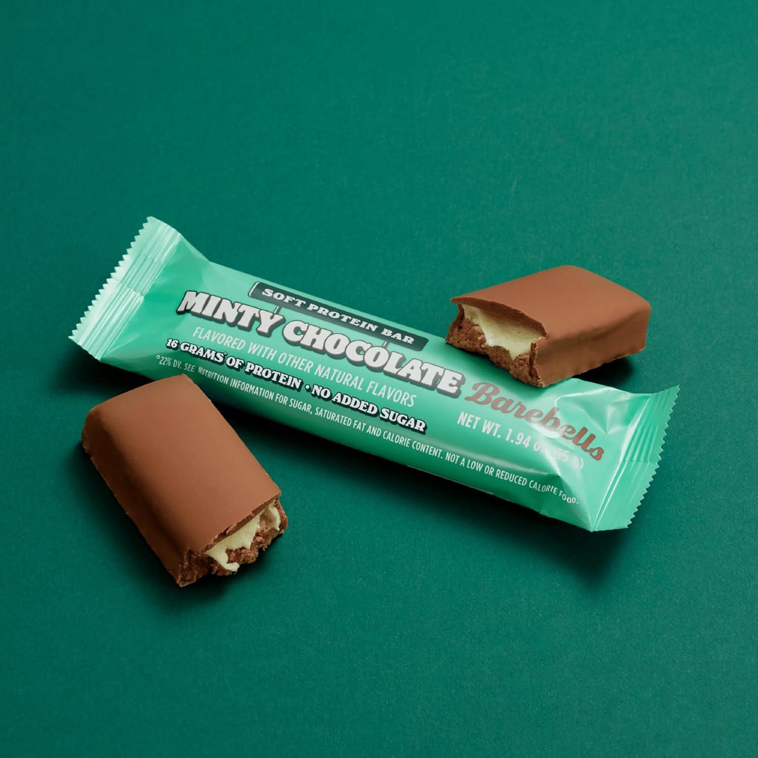 image:imageBarebells Protein Bars Peoples Choice Variety Pack 24 Bars 2 Packs of 12 20g High Protein Treats Chocolate Nutrition Bars with No Added Sugar OnTheGo Breakfast or PostWorkout SnackMinty Chocolate