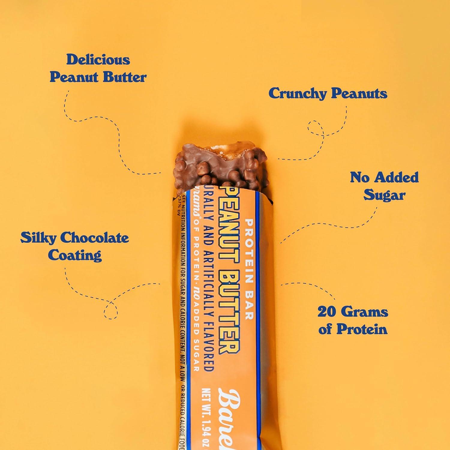 image:imageBarebells Protein Bars Peoples Choice Variety Pack 24 Bars 2 Packs of 12 20g High Protein Treats Chocolate Nutrition Bars with No Added Sugar OnTheGo Breakfast or PostWorkout SnackPeanut Butter