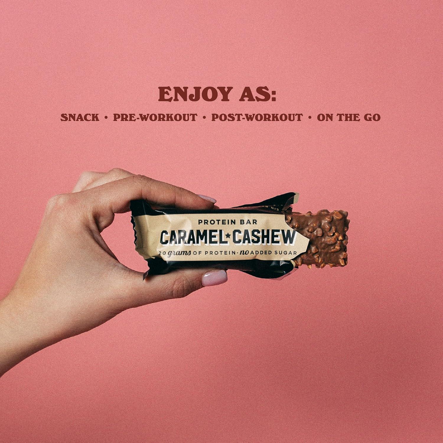 image:imageBarebells Protein Bars Peoples Choice Variety Pack 24 Bars 2 Packs of 12 20g High Protein Treats Chocolate Nutrition Bars with No Added Sugar OnTheGo Breakfast or PostWorkout SnackCaramel Cashew