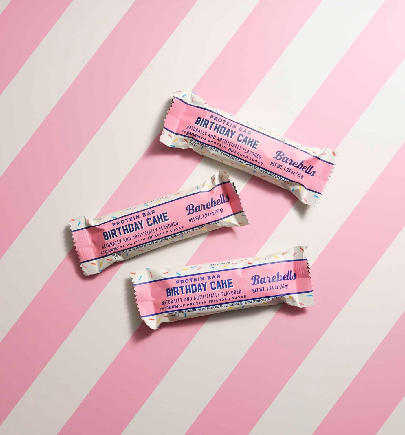 image:imageBarebells Protein Bars Peoples Choice Variety Pack 24 Bars 2 Packs of 12 20g High Protein Treats Chocolate Nutrition Bars with No Added Sugar OnTheGo Breakfast or PostWorkout SnackBirthday Cake