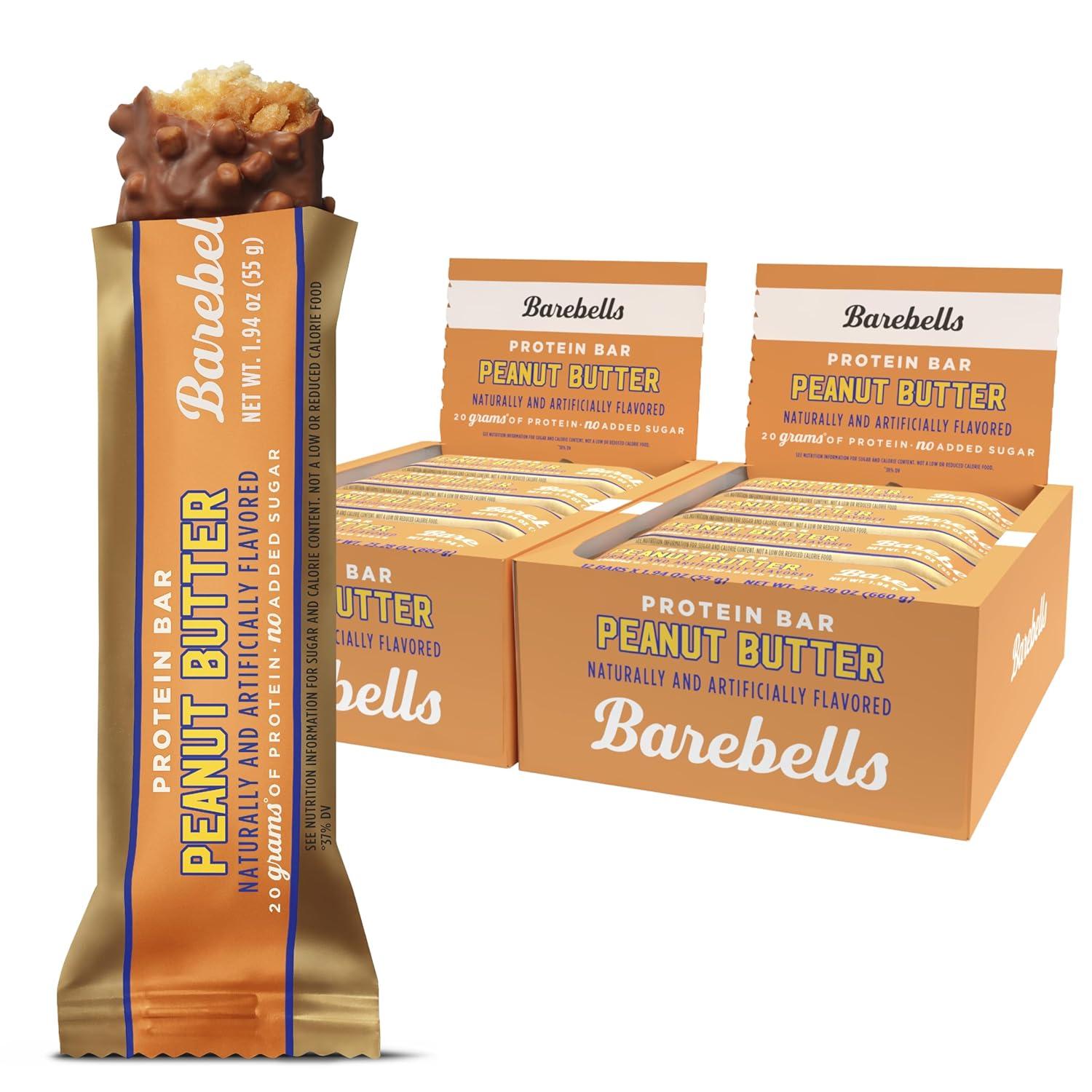 image:imageBarebells Protein Bars Peoples Choice Variety Pack 24 Bars 2 Packs of 12 20g High Protein Treats Chocolate Nutrition Bars with No Added Sugar OnTheGo Breakfast or PostWorkout SnackPeanut Butter