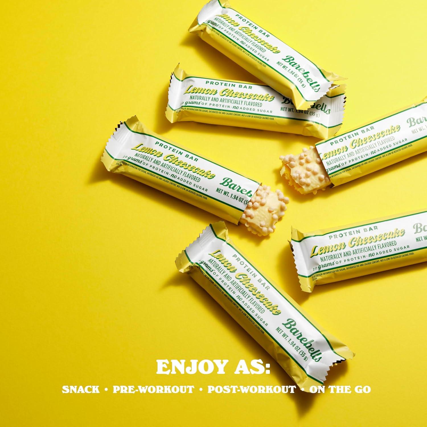 image:imageBarebells Protein Bars Peoples Choice Variety Pack 24 Bars 2 Packs of 12 20g High Protein Treats Chocolate Nutrition Bars with No Added Sugar OnTheGo Breakfast or PostWorkout SnackLemon Cheesecake
