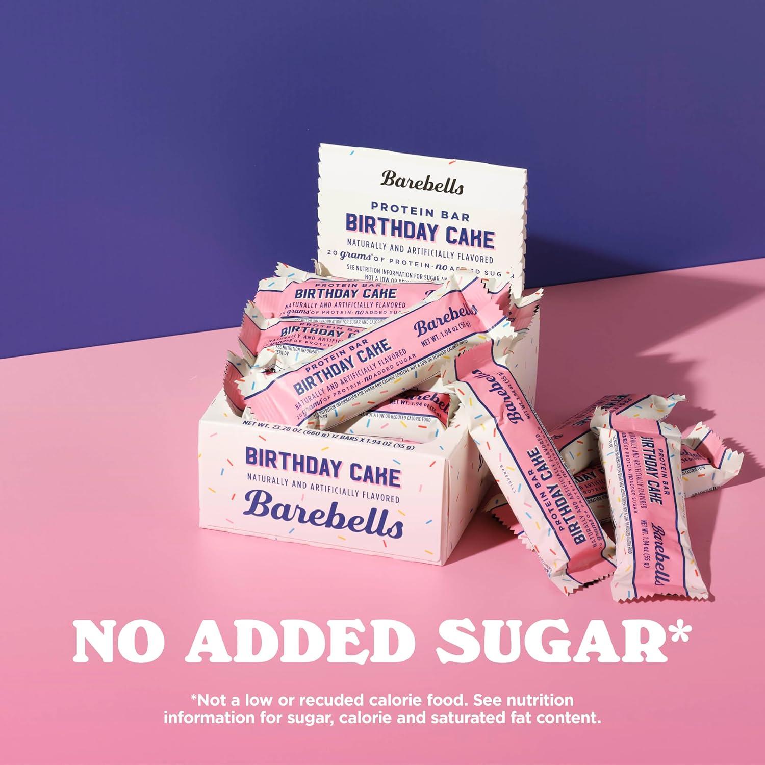 image:imageBarebells Protein Bars Peoples Choice Variety Pack 24 Bars 2 Packs of 12 20g High Protein Treats Chocolate Nutrition Bars with No Added Sugar OnTheGo Breakfast or PostWorkout SnackBirthday Cake