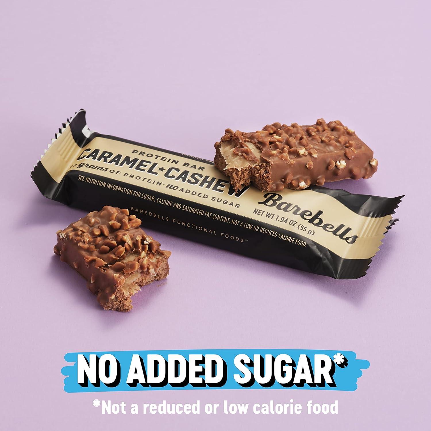 image:imageBarebells Protein Bars Peoples Choice Variety Pack 24 Bars 2 Packs of 12 20g High Protein Treats Chocolate Nutrition Bars with No Added Sugar OnTheGo Breakfast or PostWorkout SnackCaramel Cashew