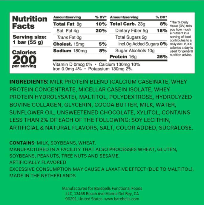 image:imageBarebells Protein Bars Peoples Choice Variety Pack 24 Bars 2 Packs of 12 20g High Protein Treats Chocolate Nutrition Bars with No Added Sugar OnTheGo Breakfast or PostWorkout SnackBanana Caramel