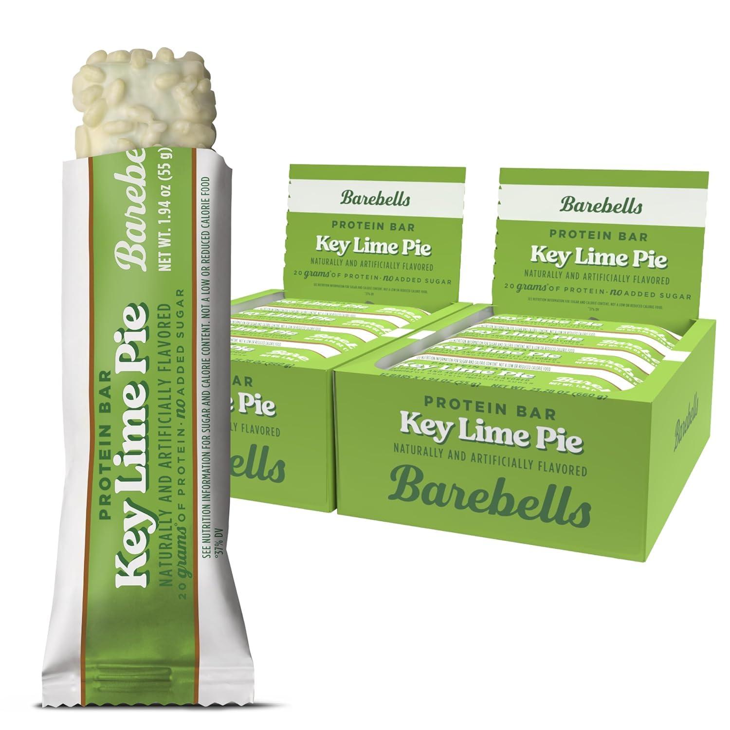 image:imageBarebells Protein Bars Peoples Choice Variety Pack 24 Bars 2 Packs of 12 20g High Protein Treats Chocolate Nutrition Bars with No Added Sugar OnTheGo Breakfast or PostWorkout SnackKey Lime Pie