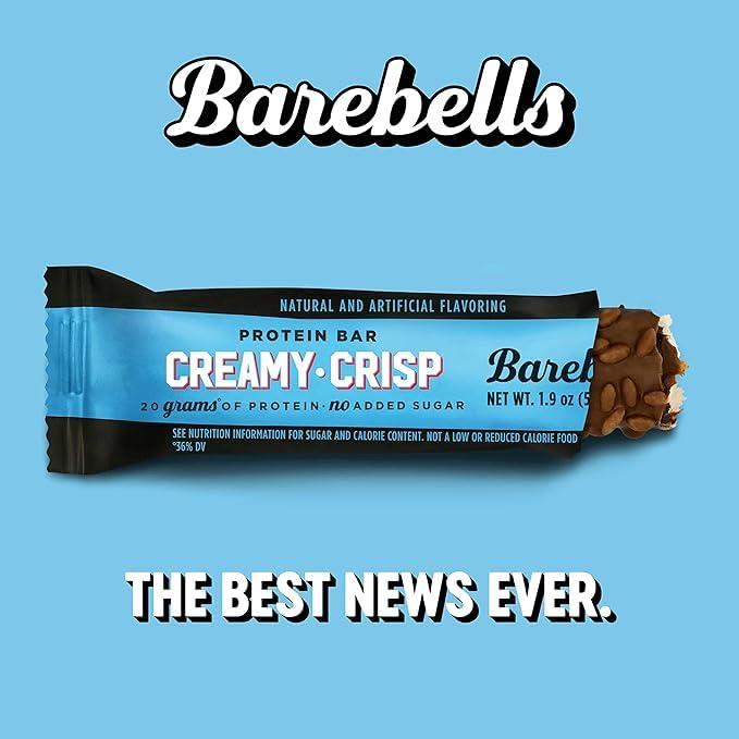 image:imageBarebells Protein Bars Peoples Choice Variety Pack 24 Bars 2 Packs of 12 20g High Protein Treats Chocolate Nutrition Bars with No Added Sugar OnTheGo Breakfast or PostWorkout SnackCreamy Crisp