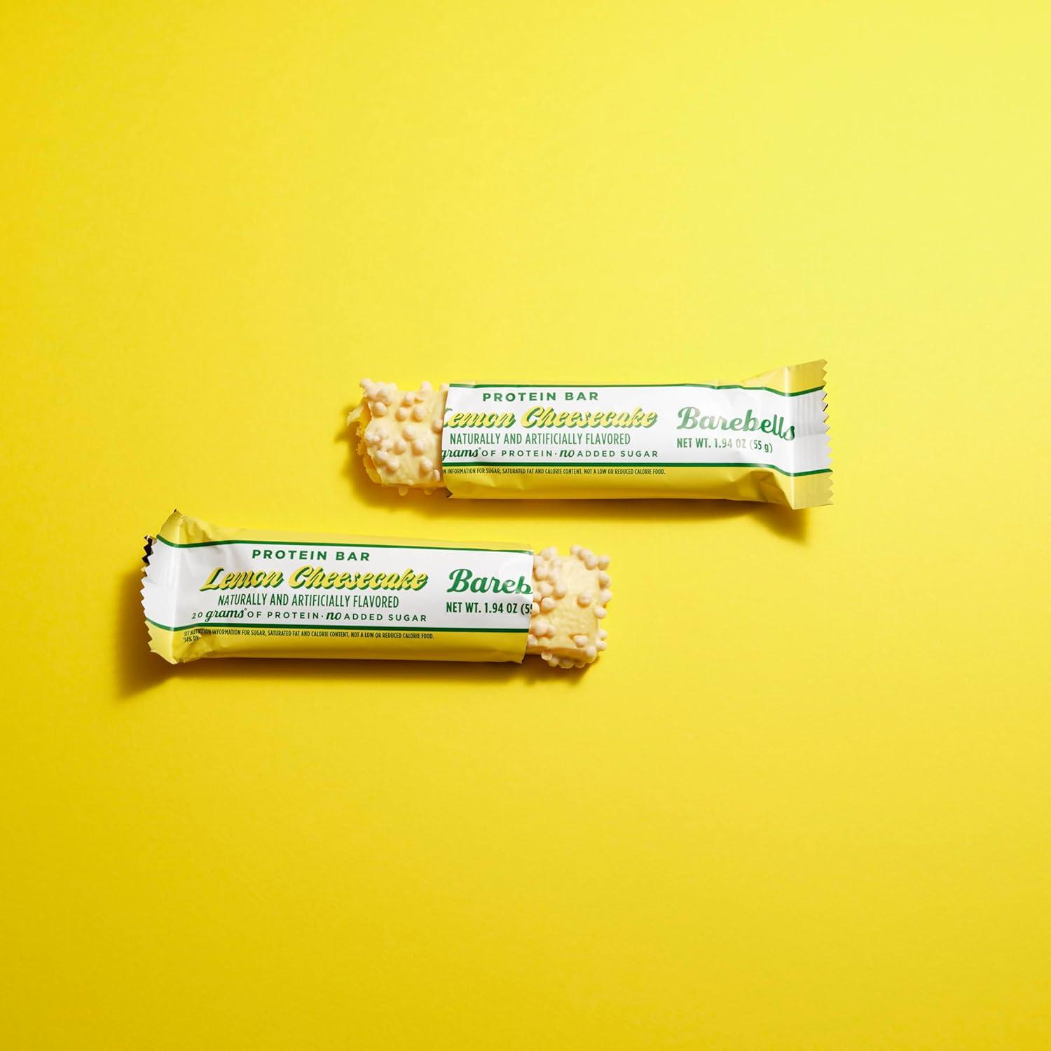 image:imageBarebells Protein Bars Peoples Choice Variety Pack 24 Bars 2 Packs of 12 20g High Protein Treats Chocolate Nutrition Bars with No Added Sugar OnTheGo Breakfast or PostWorkout SnackLemon Cheesecake