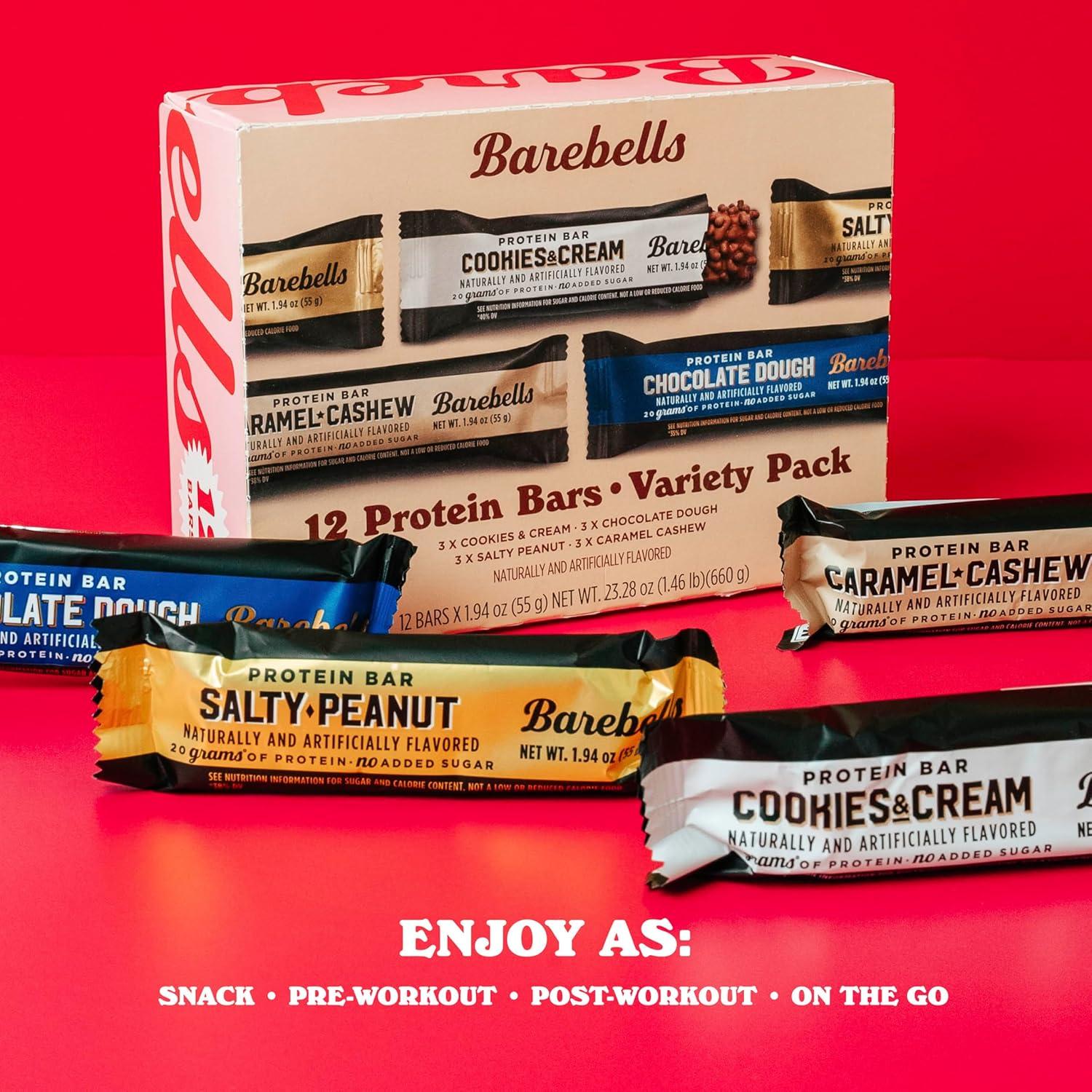 image:imageBarebells Protein Bars Peoples Choice Variety Pack 24 Bars 2 Packs of 12 20g High Protein Treats Chocolate Nutrition Bars with No Added Sugar OnTheGo Breakfast or PostWorkout SnackVariety Pack 1