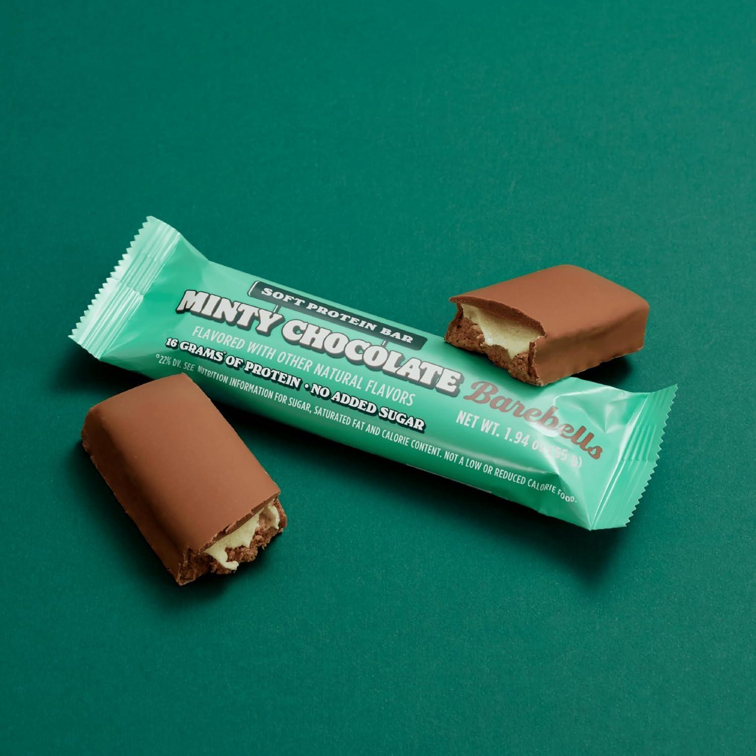 image:imageBarebells Protein Bars Peoples Choice Variety Pack 24 Bars 2 Packs of 12 20g High Protein Treats Chocolate Nutrition Bars with No Added Sugar OnTheGo Breakfast or PostWorkout SnackMinty Chocolate