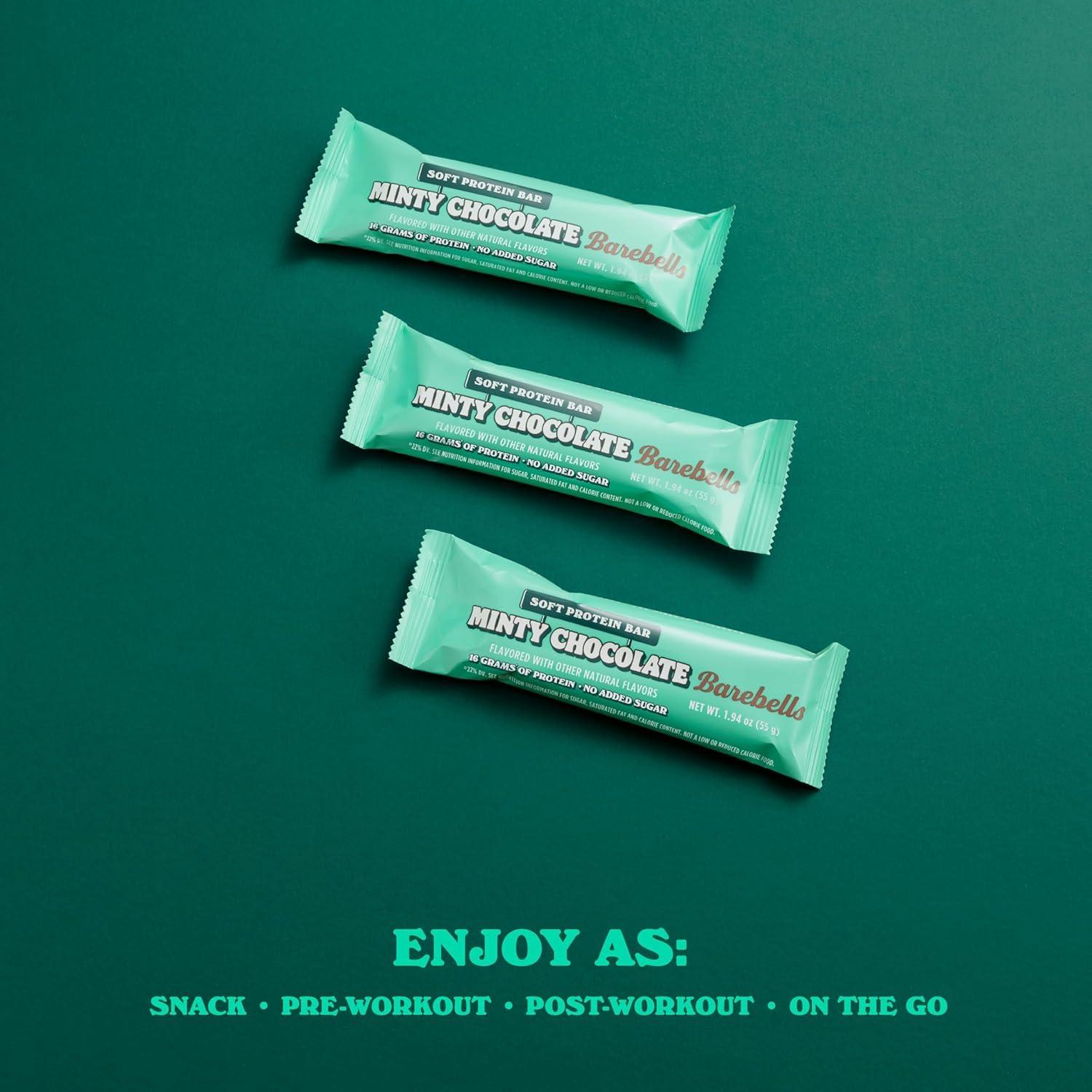 image:imageBarebells Protein Bars Peoples Choice Variety Pack 24 Bars 2 Packs of 12 20g High Protein Treats Chocolate Nutrition Bars with No Added Sugar OnTheGo Breakfast or PostWorkout SnackMinty Chocolate