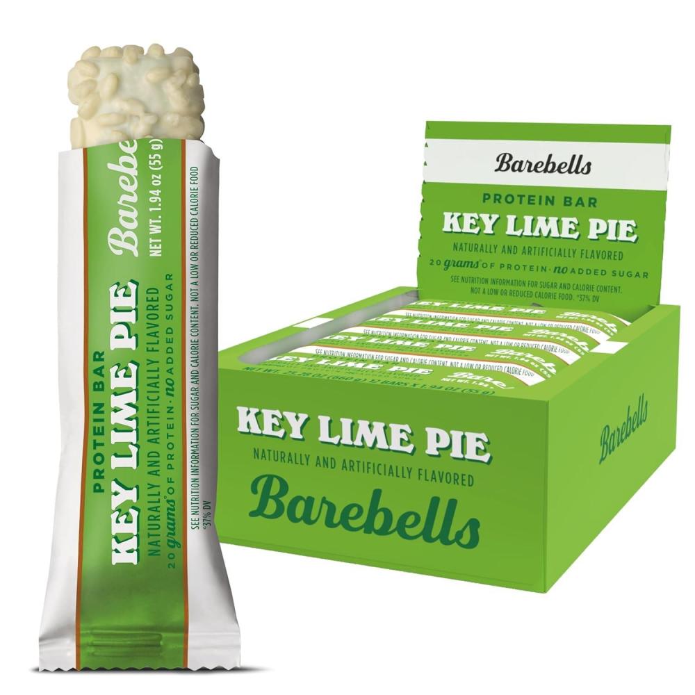image:imageBarebells Protein Bars Peoples Choice Variety Pack 24 Bars 2 Packs of 12 20g High Protein Treats Chocolate Nutrition Bars with No Added Sugar OnTheGo Breakfast or PostWorkout SnackKey Lime Pie