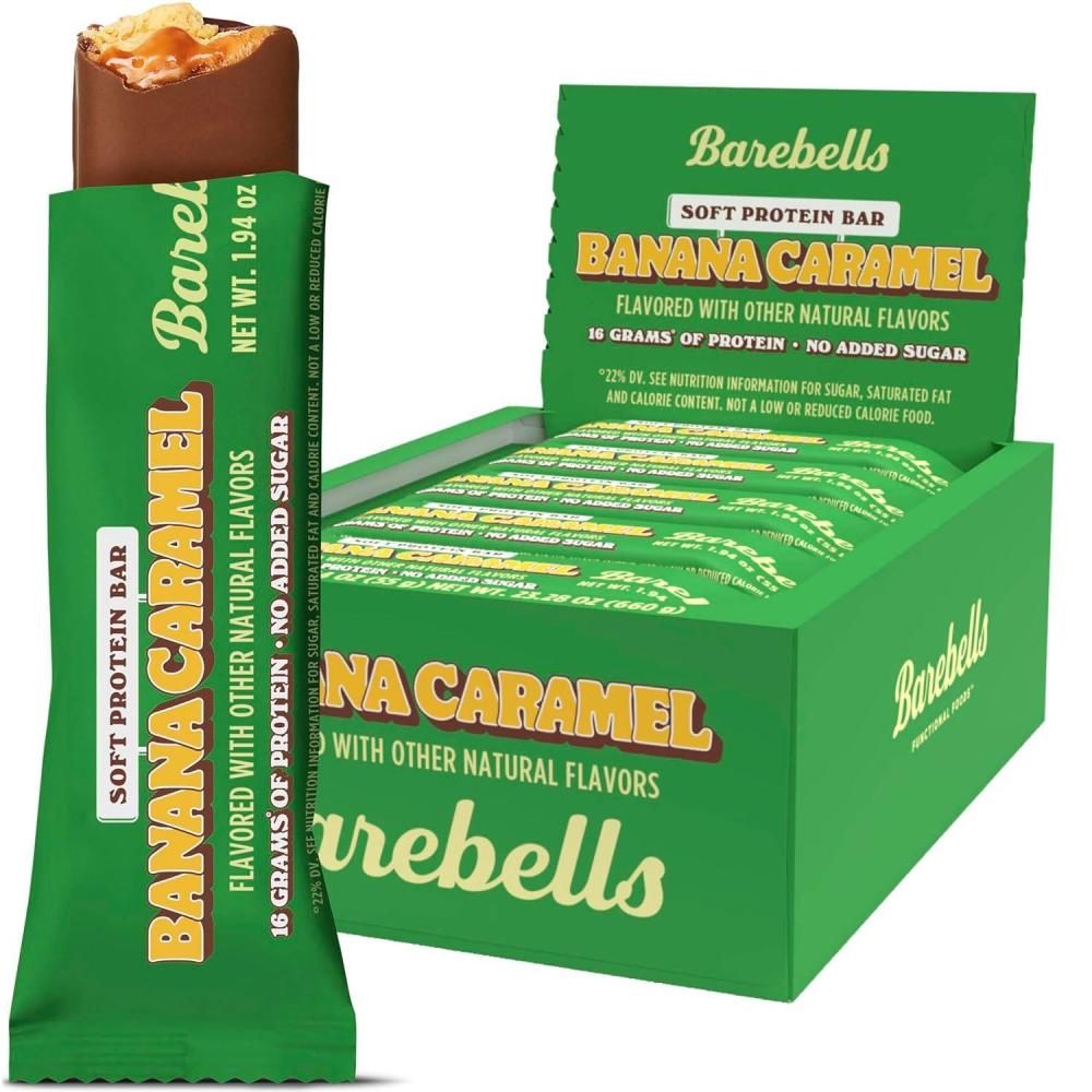 image:imageBarebells Protein Bars Peoples Choice Variety Pack 24 Bars 2 Packs of 12 20g High Protein Treats Chocolate Nutrition Bars with No Added Sugar OnTheGo Breakfast or PostWorkout SnackBanana Caramel