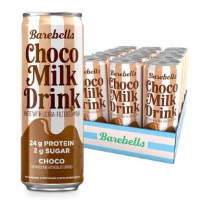image:imageBarebells Choco Milk Drink  24g Protein No Added Sugar High Protein Chocolate Shake UltraFiltered Milk ReadytoDrink  112 fl oz 330ml 12 CountChoco Milk