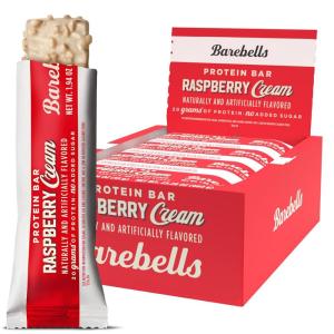 image:imageBarebells Protein Bars Peoples Choice Variety Pack  24 Bars 2 Packs of 12 20g High Protein Treats  Chocolate Nutrition Bars with No Added Sugar  OnTheGo Breakfast or PostWorkout SnackRaspberry Cream