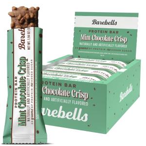 image:imageBarebells Protein Bars Peoples Choice Variety Pack  24 Bars 2 Packs of 12 20g High Protein Treats  Chocolate Nutrition Bars with No Added Sugar  OnTheGo Breakfast or PostWorkout SnackMint Chocolate Crisp