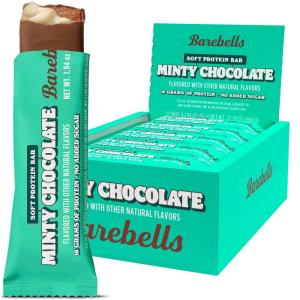 image:imageBarebells Protein Bars Peoples Choice Variety Pack  24 Bars 2 Packs of 12 20g High Protein Treats  Chocolate Nutrition Bars with No Added Sugar  OnTheGo Breakfast or PostWorkout SnackMinty Chocolate